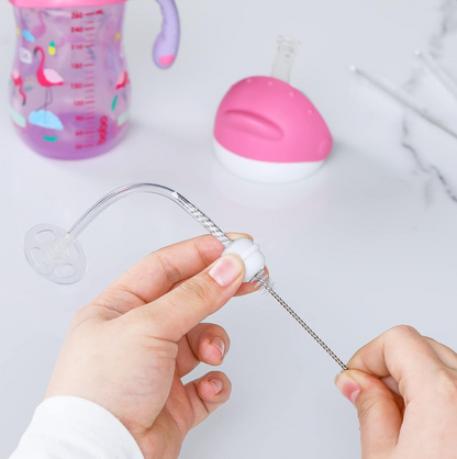 Stainless Steel Straw Cleaning Brush Drinking Pipe (20 Cm / 1 Pc)