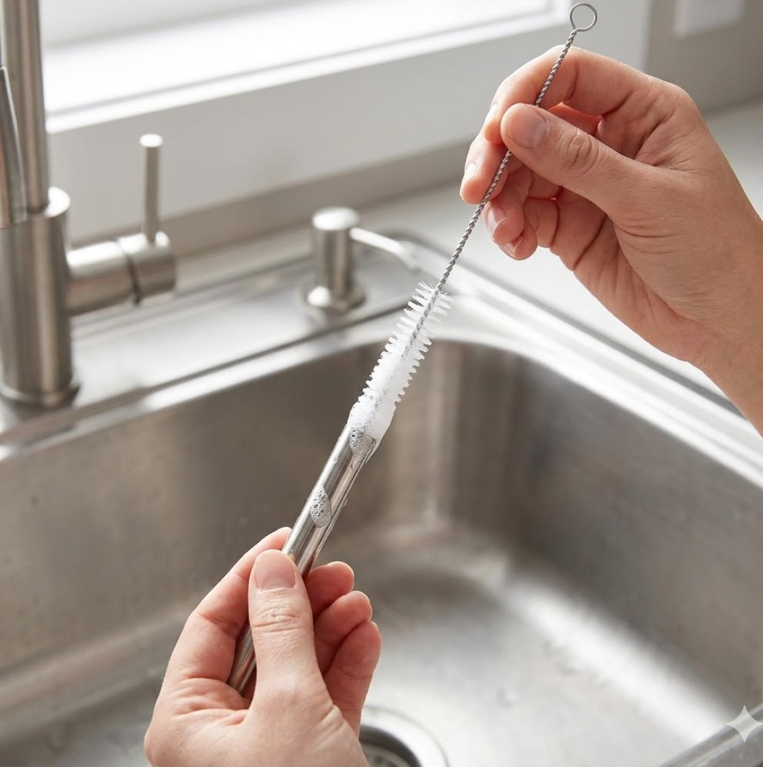 Stainless Steel Straw Cleaning Brush Drinking Pipe, 23mm 1 pcs