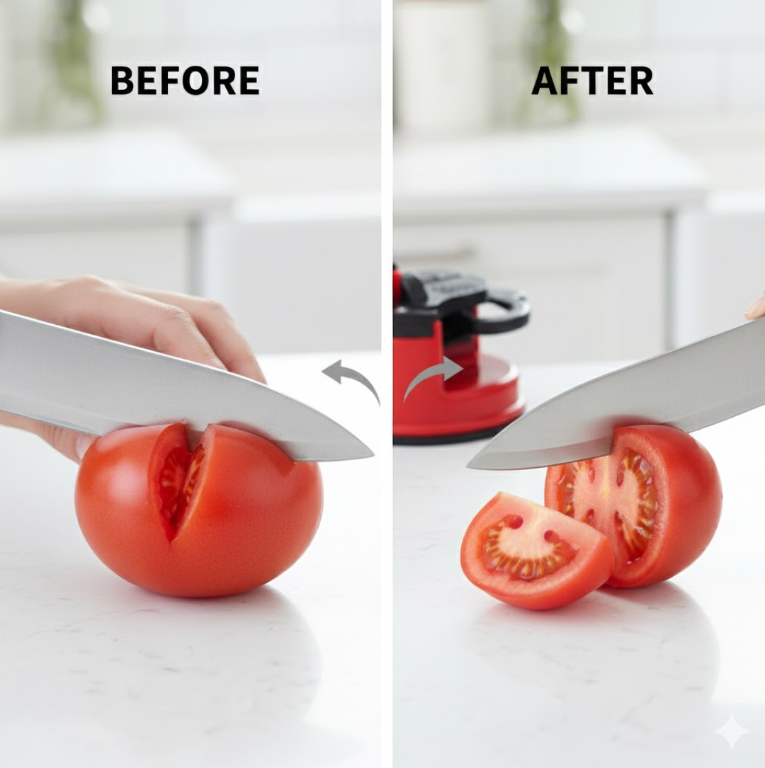 स्टेनलेस स्टील को तेज करने के लिए मैनुअल मिनी किचन चाकू शार्पनर | सिरेमिक चाकू और स्टील के चाकू के लिए शार्पनिंग टूल | सक्शन पैड के साथ मिनी चाकू शार्पनर
