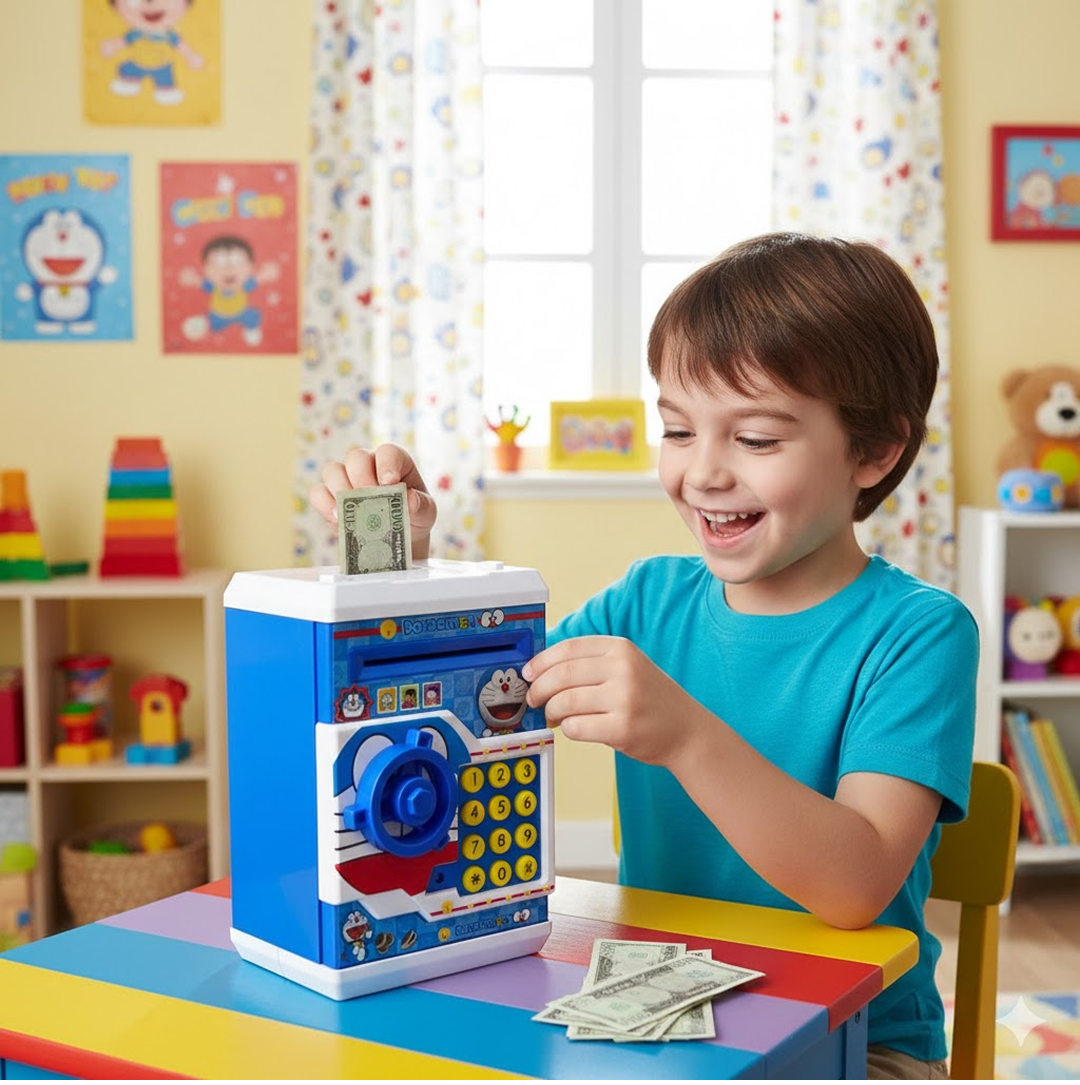 Electronic Piggy Bank ATM with Password for Kids Savings