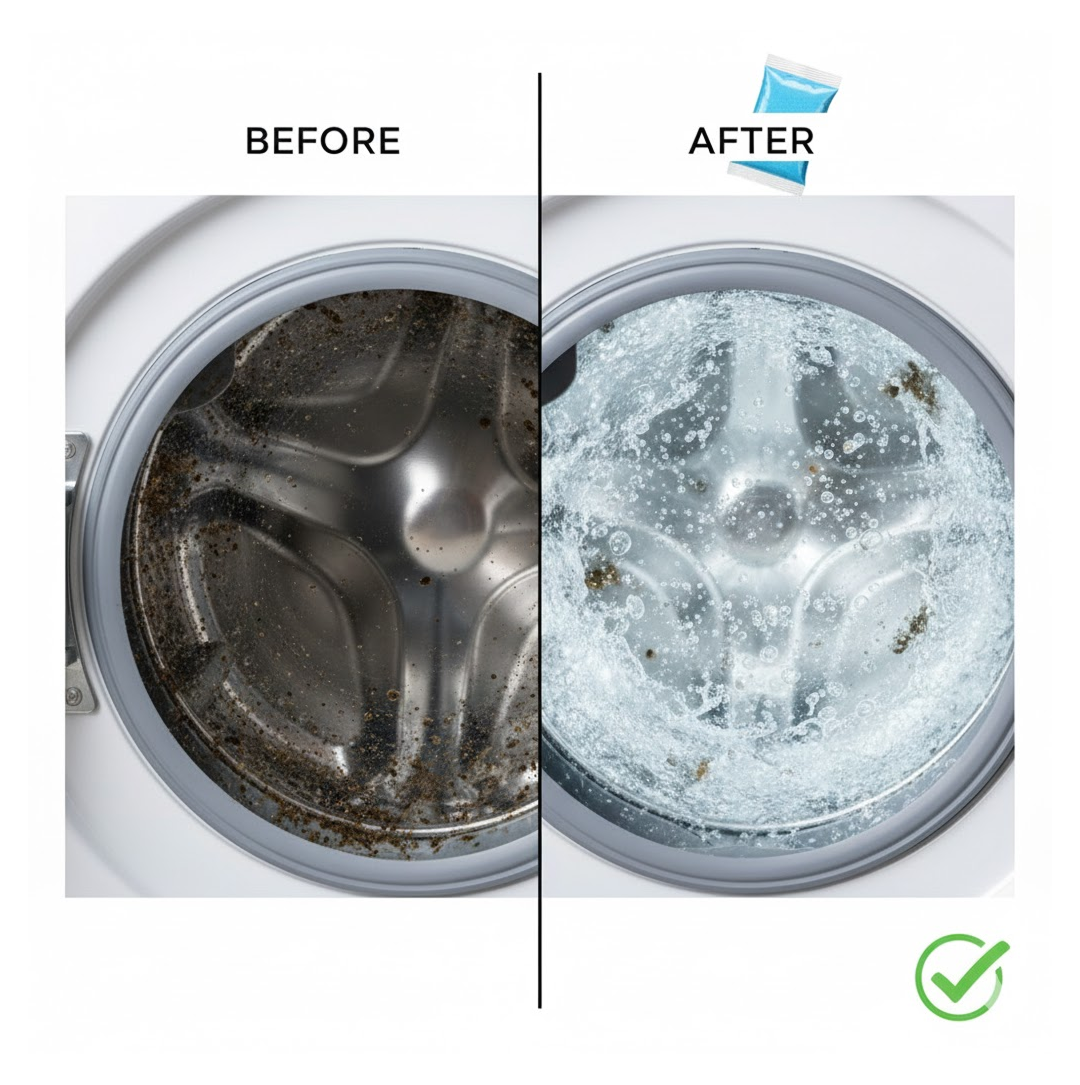 WASHING MACHINE STAIN TANK CLEANER DEEP CLEANING DETERGENT POWDER ( 1PC )