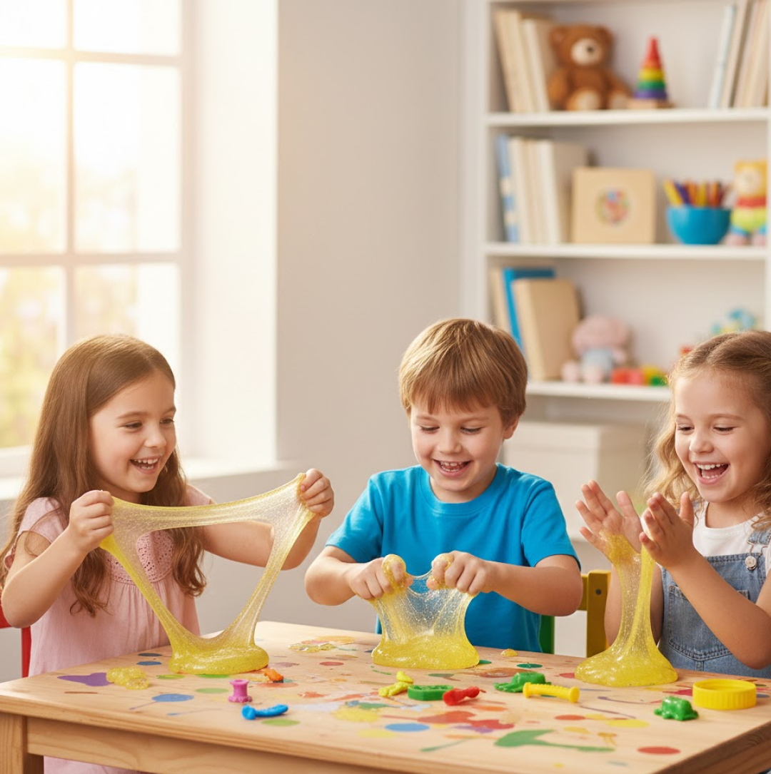 Soft Jar Slime Combo of Glitter Slime and Crystal Slime