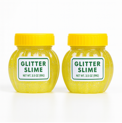 Soft Jar Slime Combo of Glitter Slime and Crystal Slime