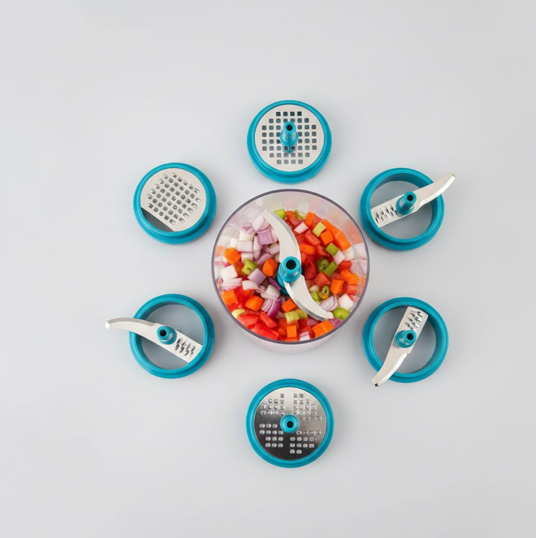 गणेश मास्टर चॉपर 5 स्टेनलेस स्टील ब्लेड के साथ, XL बड़ा जंबो चॉपर (900 एमएल)