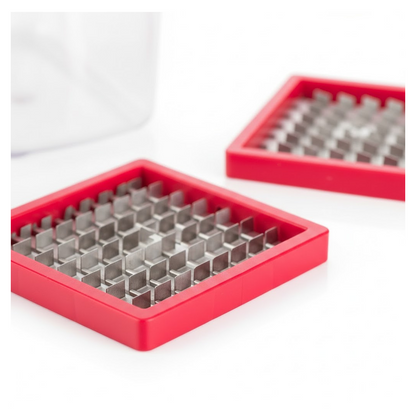 Ganesh Plastic Chopper Vegetable and Fruit Cutter, Red