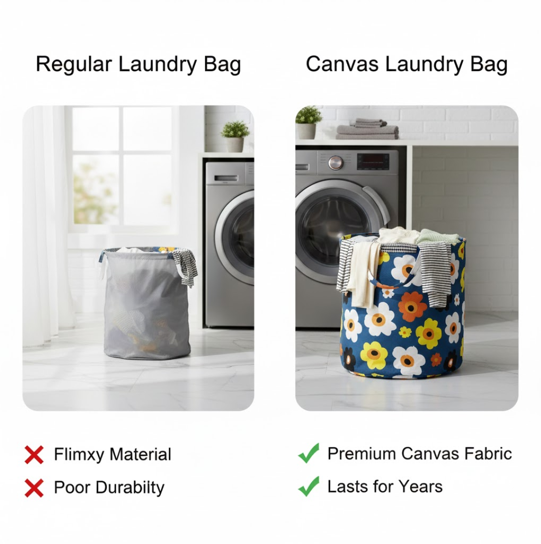 Canvas Laundry Bag, Toy Storage, Laundry Storage