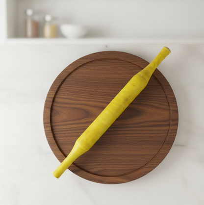 Close-up of wooden Bombay belan texture