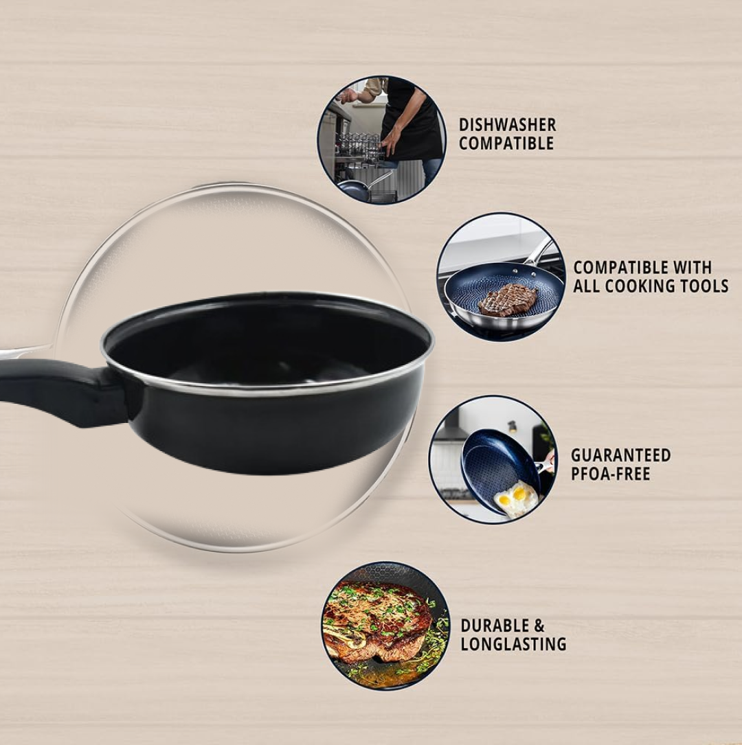 Non-Stick Gas Compatible Fry Pan Without Lid