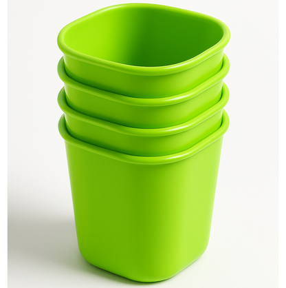 Plastic Drinking Glass Set For Drinking Milk Water Juice (Pack of 4)