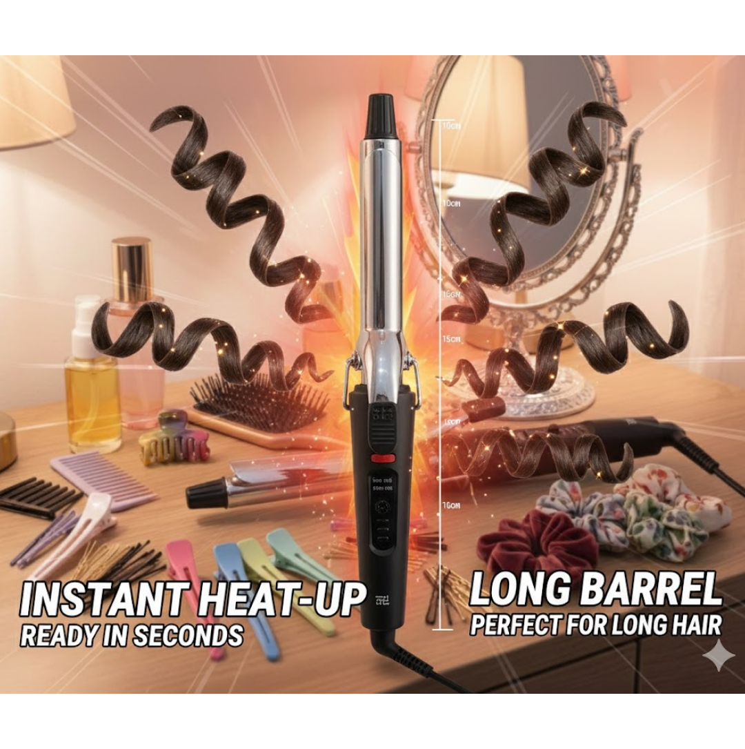 Hair Curling Iron Rod for Women (black), Hair accessories