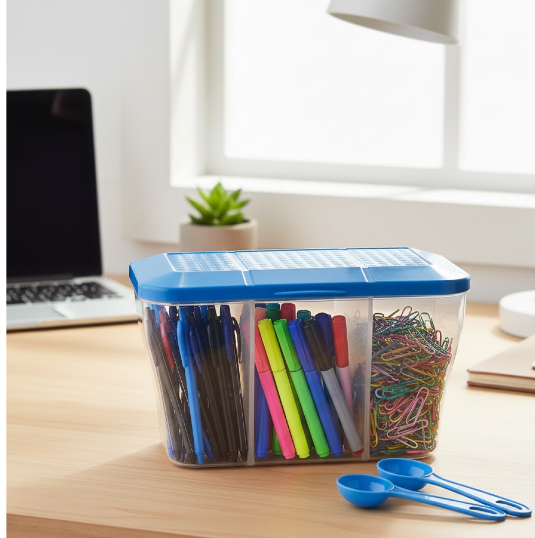 Plastic Square Storage Organiser Container (750ML Capacity)