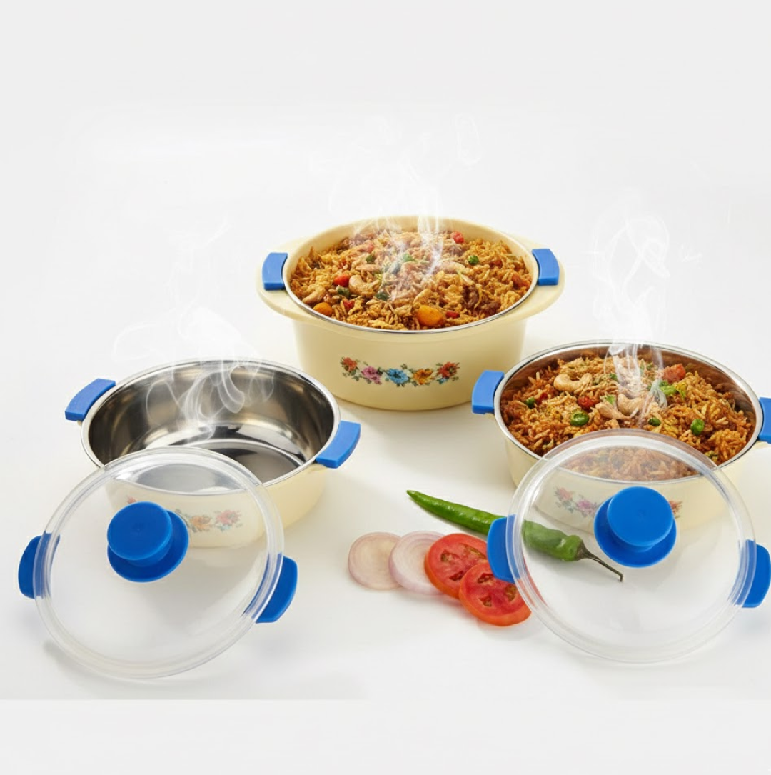 Hot N Fresh Insulated Plastic Casserole Gift Set (3 Pieces)