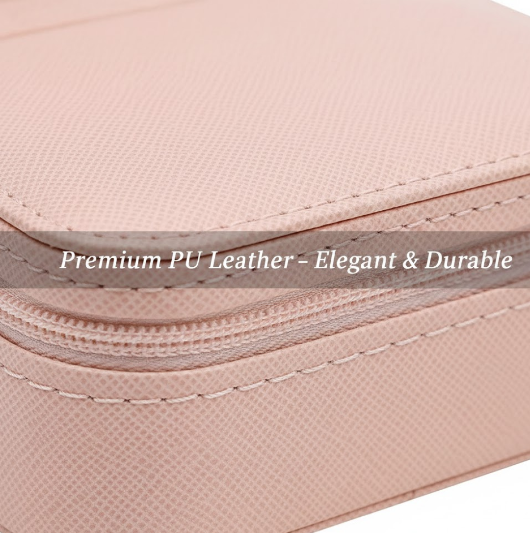 Mini PU Leather jewellery Box for Travel & Storage