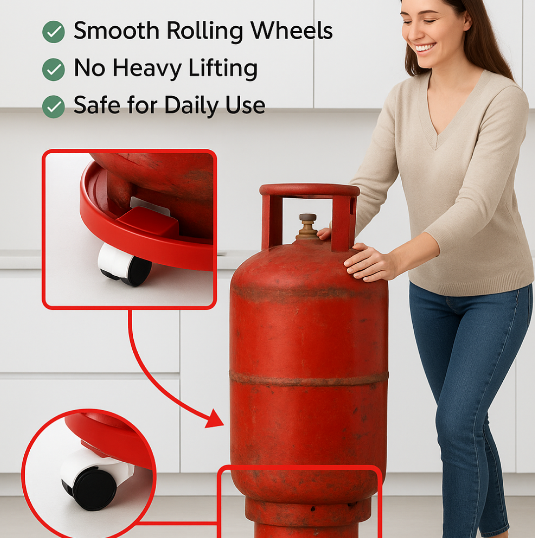 Gas Cylinder Trolley Stand with Movable Wheels