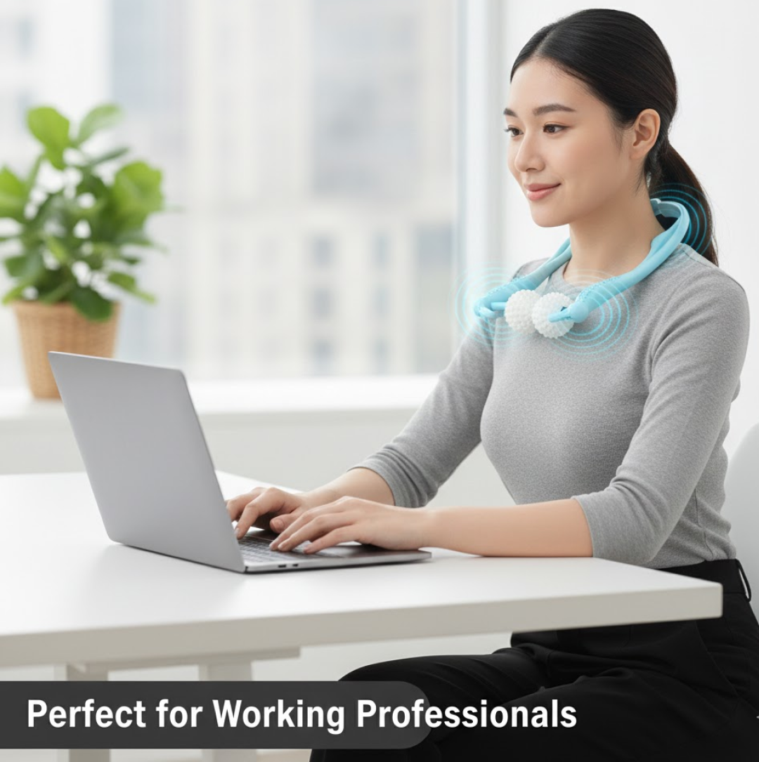 Portable Neck & Shoulder Massager for Back & Waist Relief