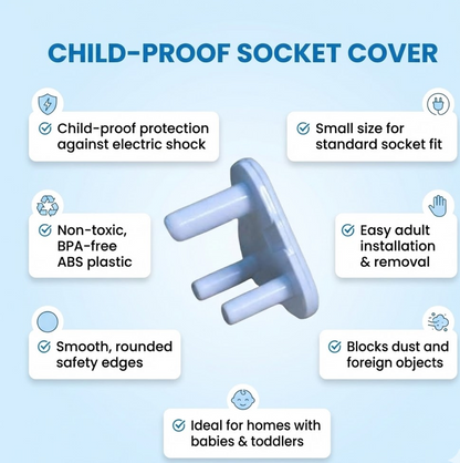 Safety Cover Guards for Electric Socket Plug  (Small)
