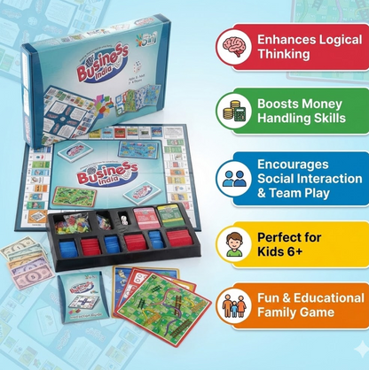 Fun Filled Business Game with Plastic Money Coins for Young Businessmen