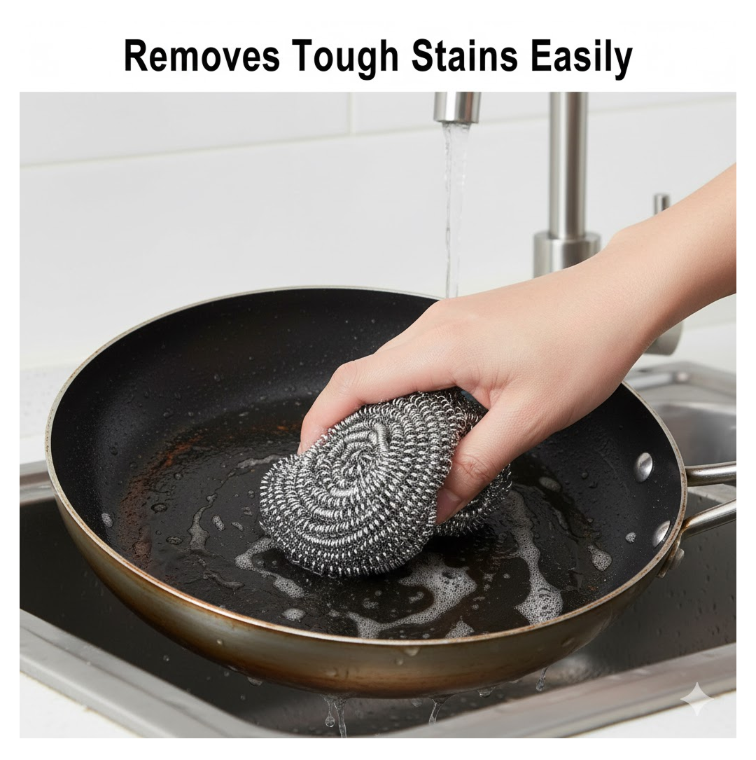 Stainless Steel Kitchen Scrubber (1 pc)