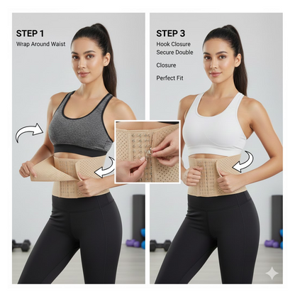 2 Hooks Waist Trimmer Belt Shaper Cincher Trimmer Body shape - (L)