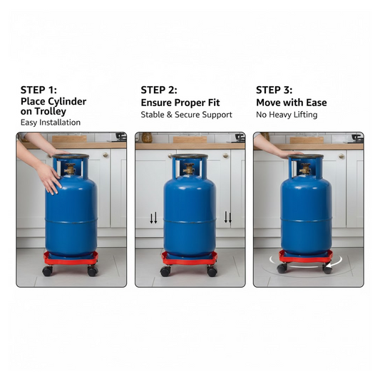 Square Plastic Gas Cylinder Trolley
