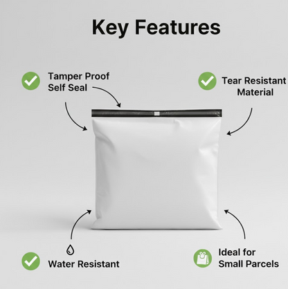Tamper Proof Courier Bags(6.5X08 PLAIN 180 POD M1) - 100 pcs
