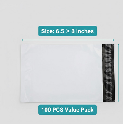 Tamper Proof Courier Bags(6.5X08 PLAIN 180 POD M1) - 100 pcs