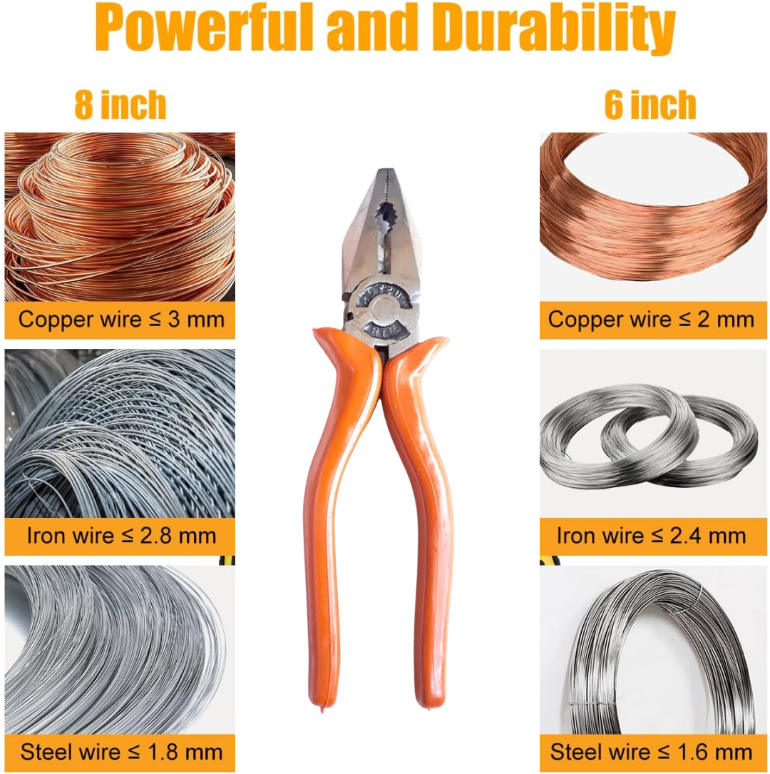 Heavy Duty Combination Plier Wire Cutters