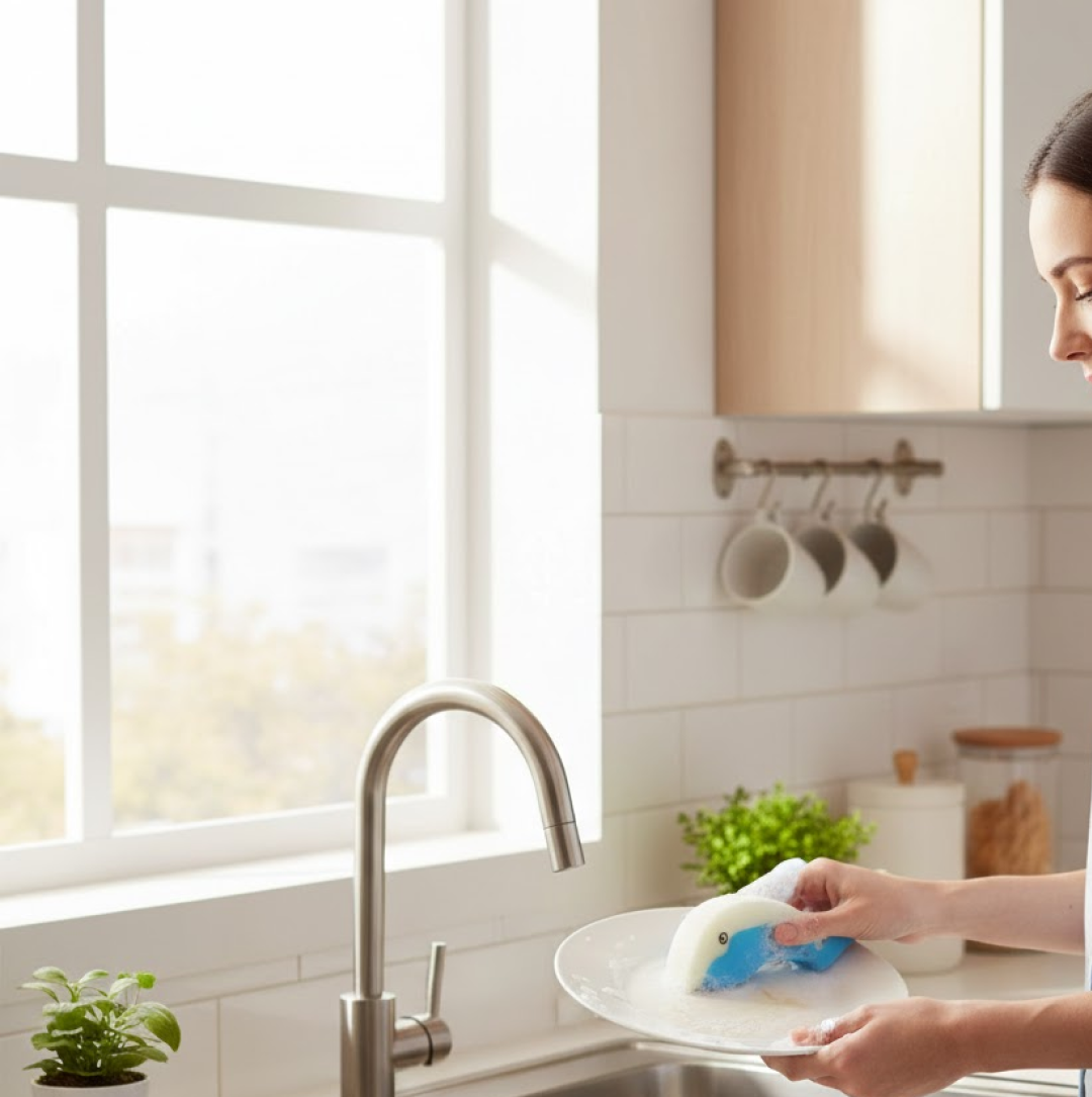 Dolfin Reusable Kitchen Sponge – Superior, Multi-Surface, Low Maintenance (1 Pc)