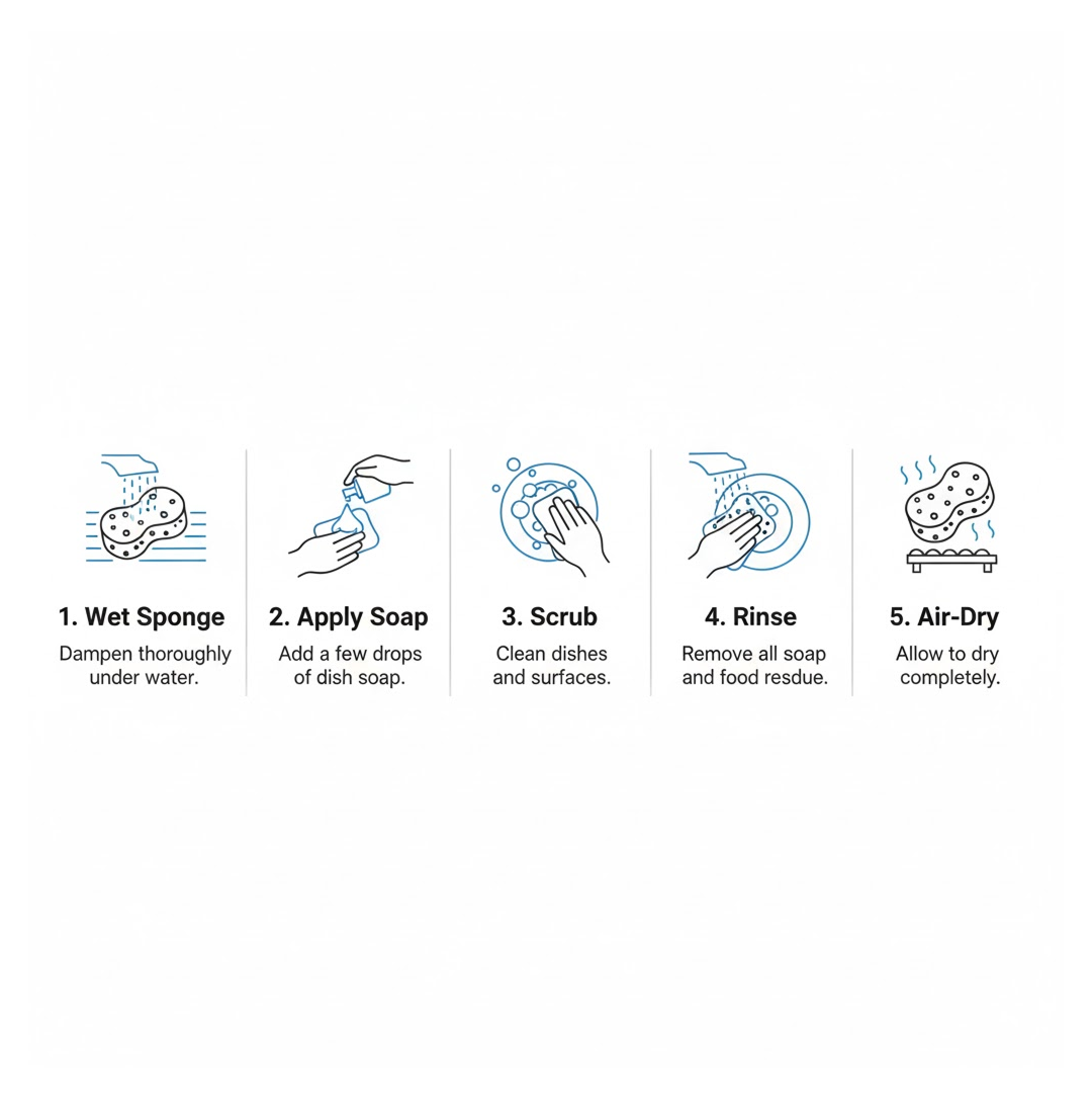 Dolfin Reusable Kitchen Sponge – Superior, Multi-Surface, Low Maintenance (1 Pc)