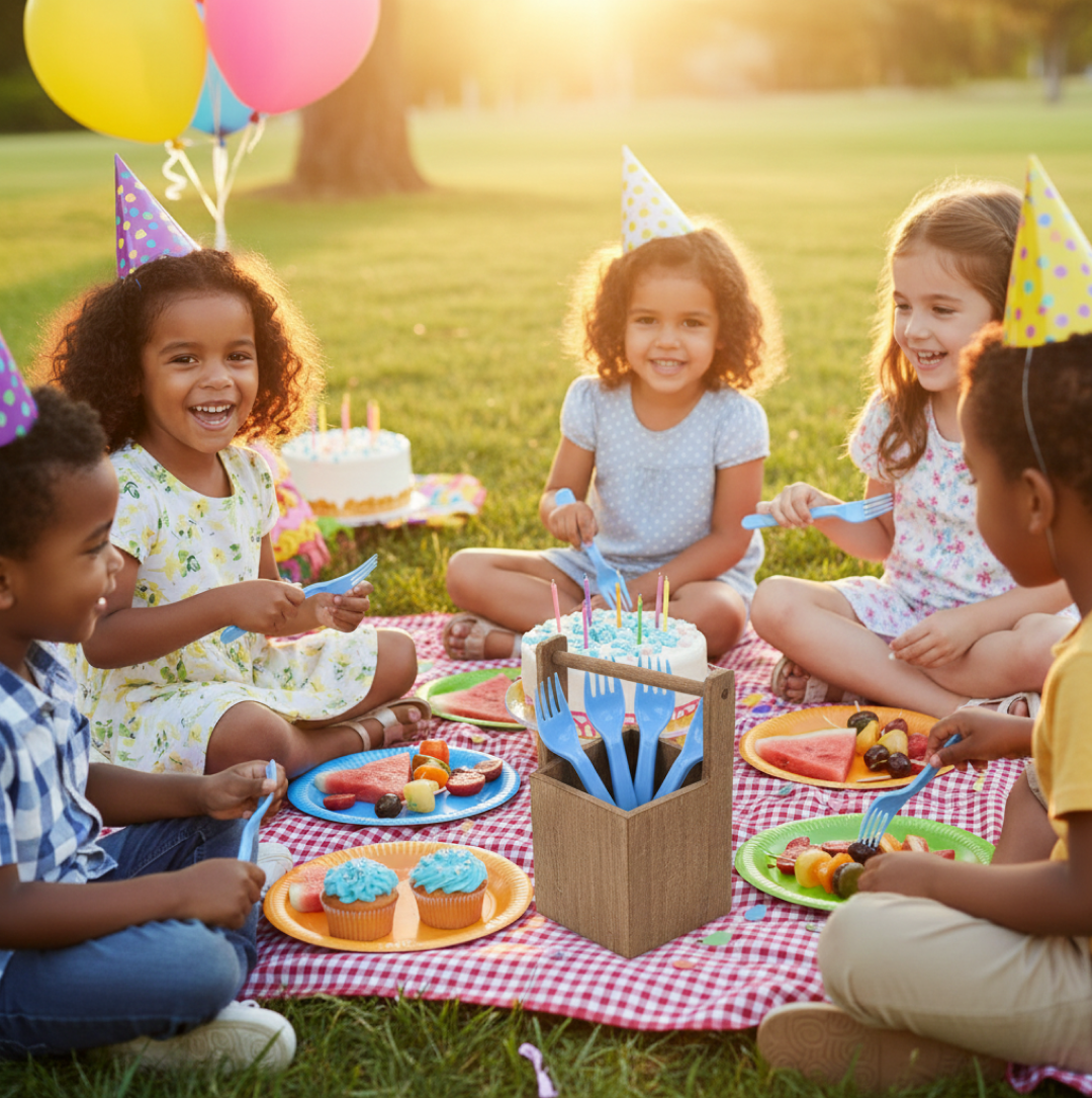 Reusable Heavy Weight Plastic Forks Serving Fork Set for Kitchen Travel Home 5 Pc