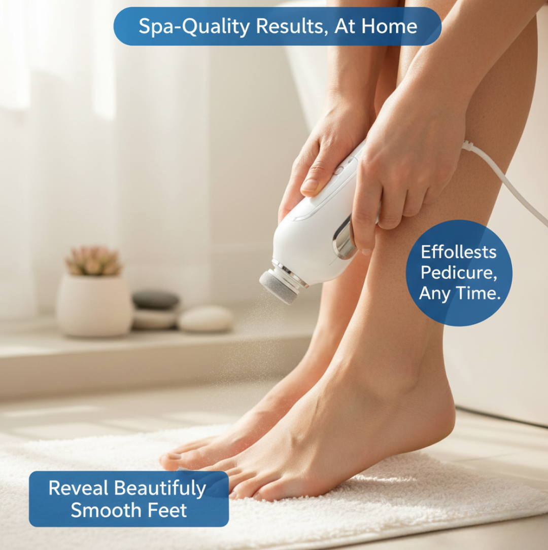 Portable Electric Foot File – Rechargeable Callus Remover & Pedicure Tool Smooth Feet