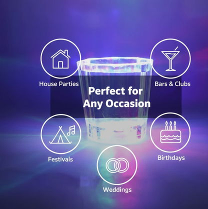 Premium LED Light-Up Shot Glass Set (24 Pc Set)