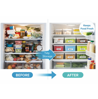 3-Piece Multicolor Airtight Container Set – Rectangular Food & Fridge Storage