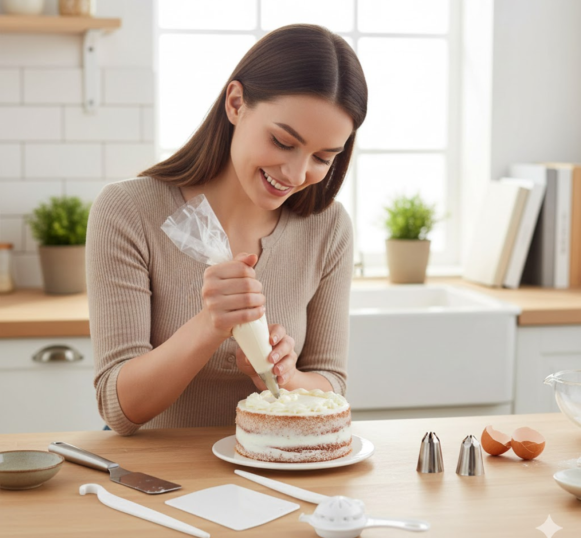 Essential Cake Decorating Kit: 3-Piece Set for Bakers of All Levels