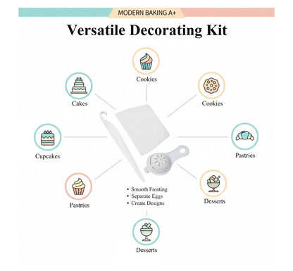 Essential Cake Decorating Kit: 3-Piece Set for Bakers of All Levels