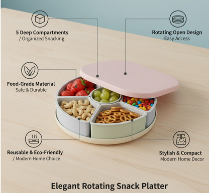 Large Compartment Box | Creative Divided Food Fruit Plate