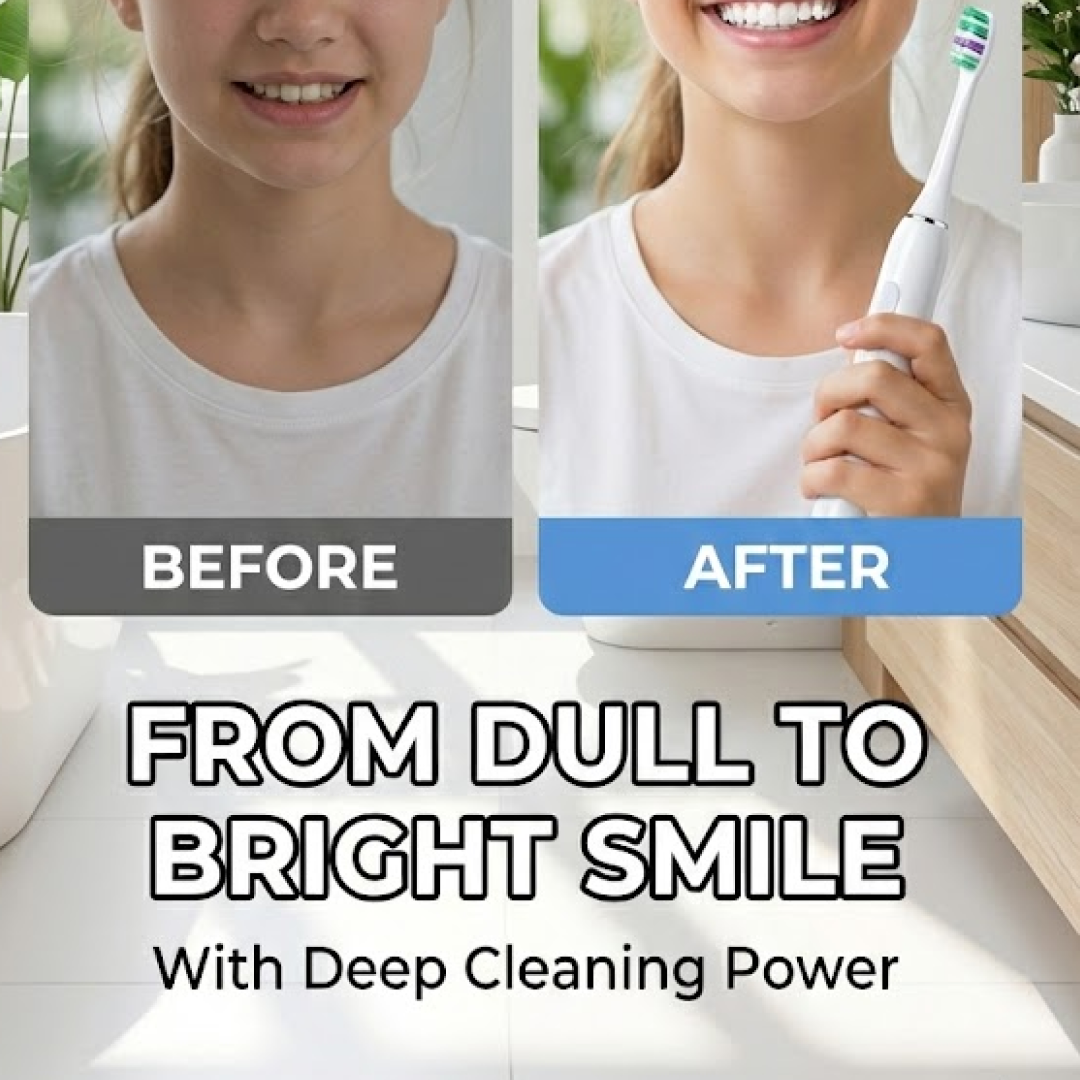 Electric Toothbrush for Adults & Teens – Deep Cleansing(Battery Not Incl)