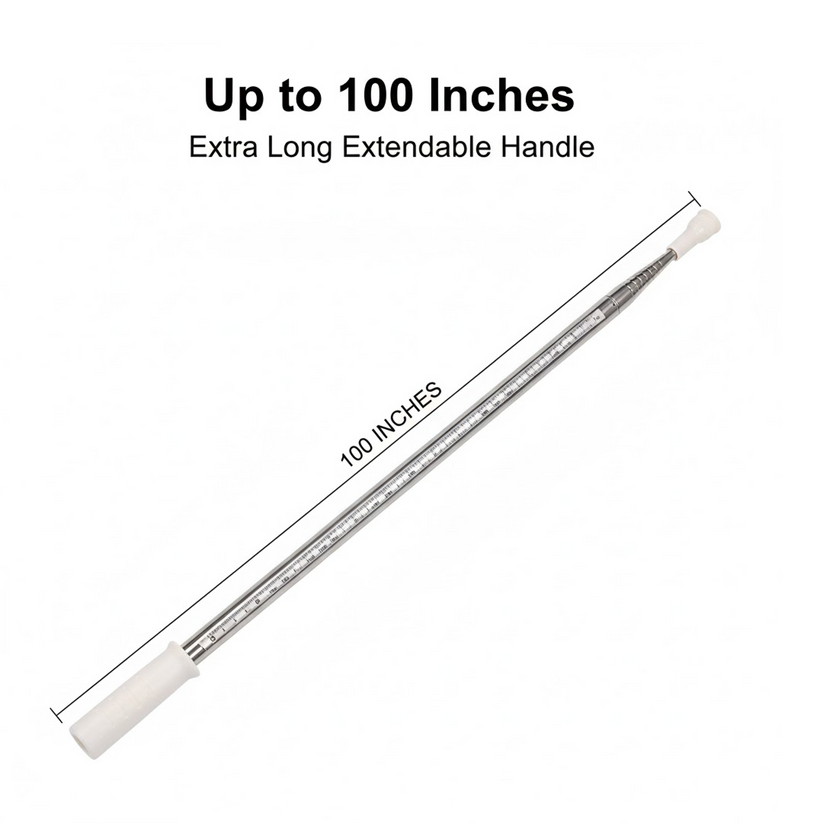 Microfiber Duster with 100-Inch Extendable Handle for High Reach Cleaning
