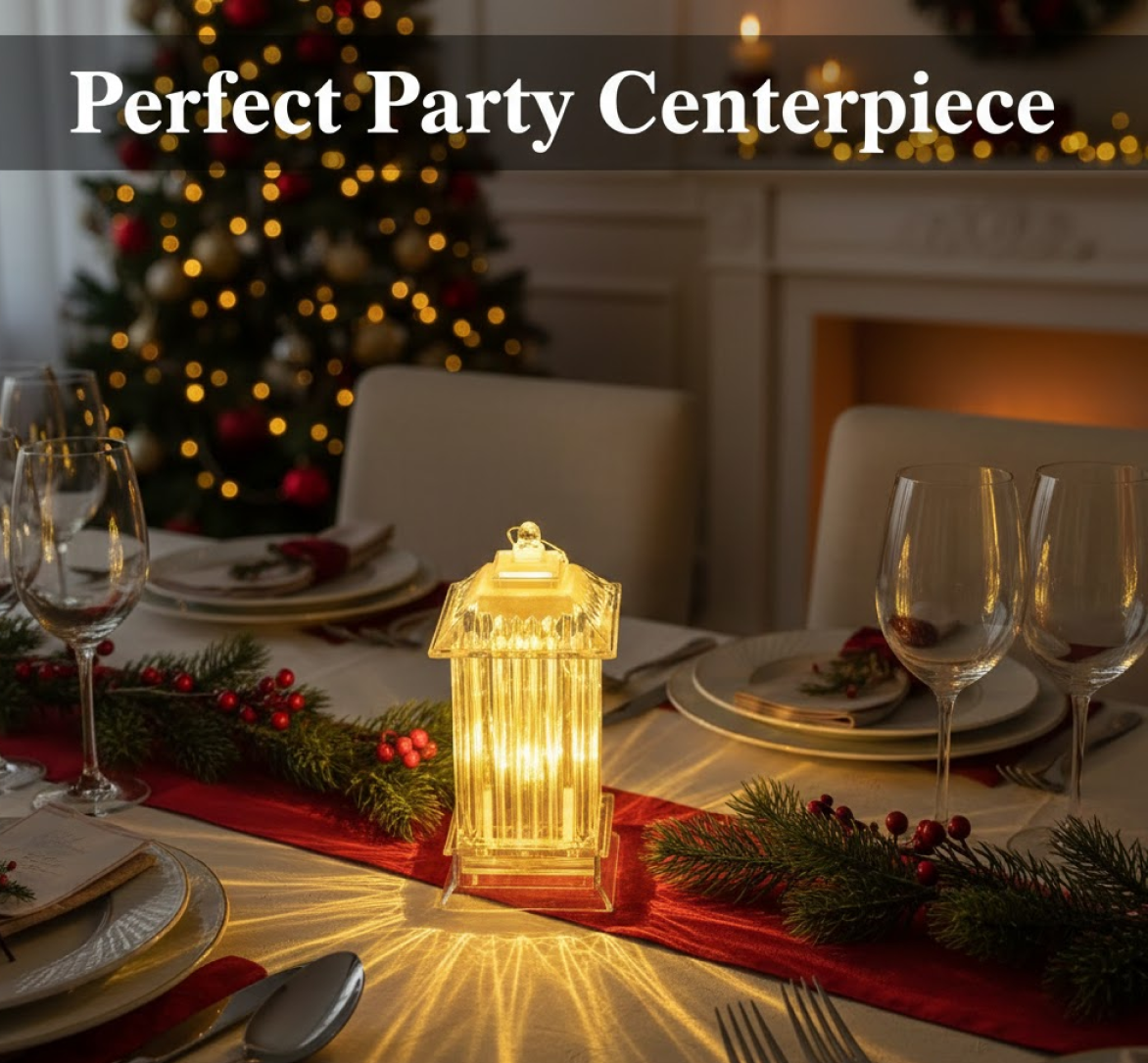 Lantern Shape LED Crystal Lamp for Festive & Holiday Decoration