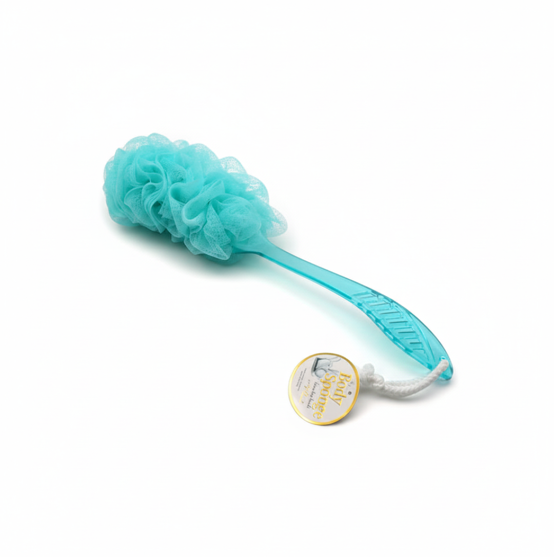 Loofah Back Scrubber with Long Handle, Soft Nylon Mesh Bath Brush (45 Cm)