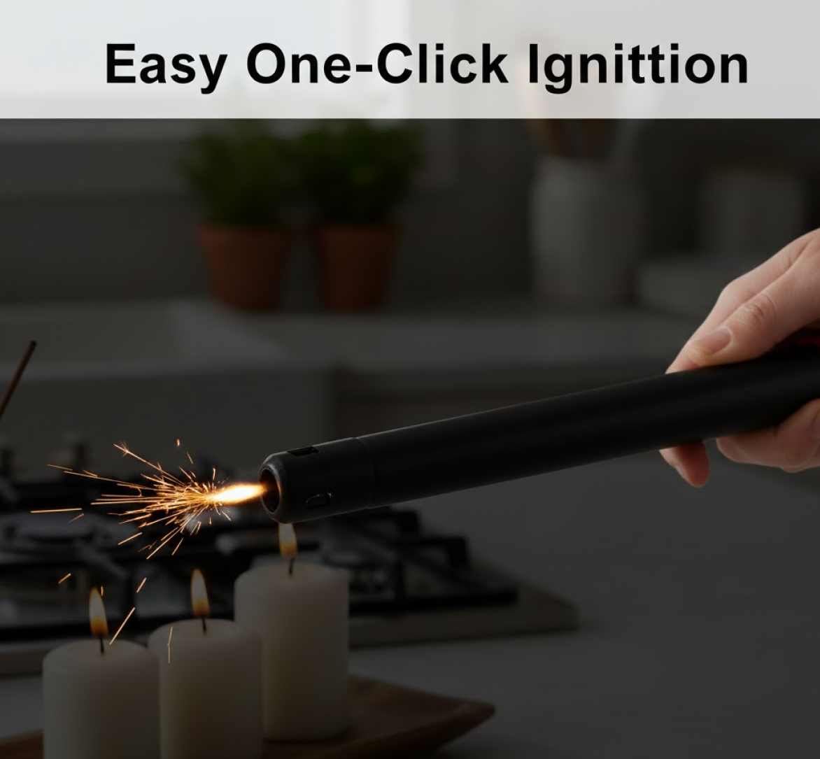 Stainless Steel Gas Lighter for Kitchen Stoves (1 Pc)