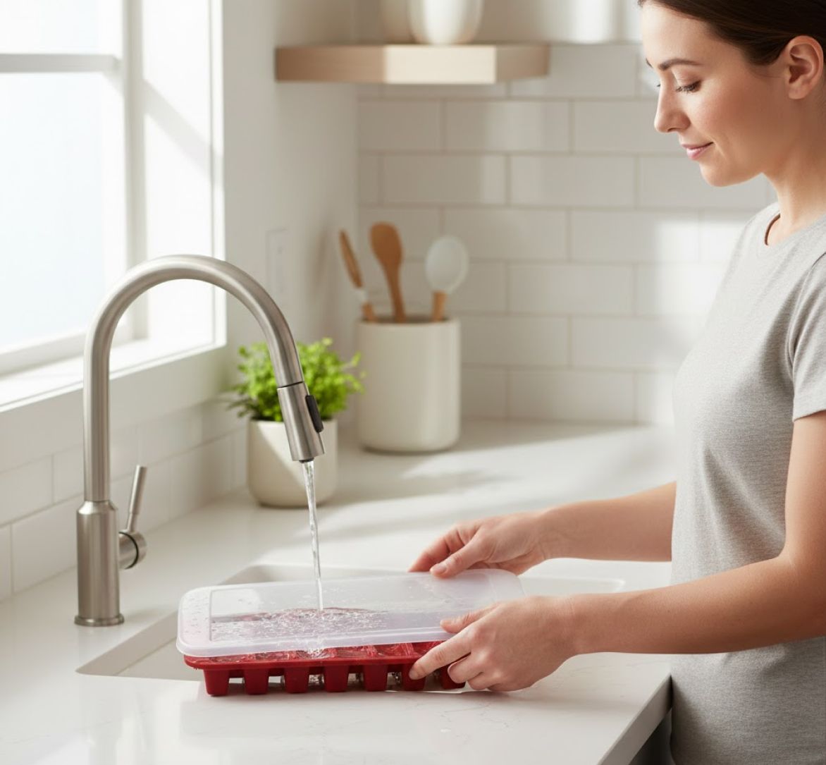 Supermom Frizzy Ice Tray with 2-in-1 Compartment for Ice Cubes and Storage Box (1 Pc)