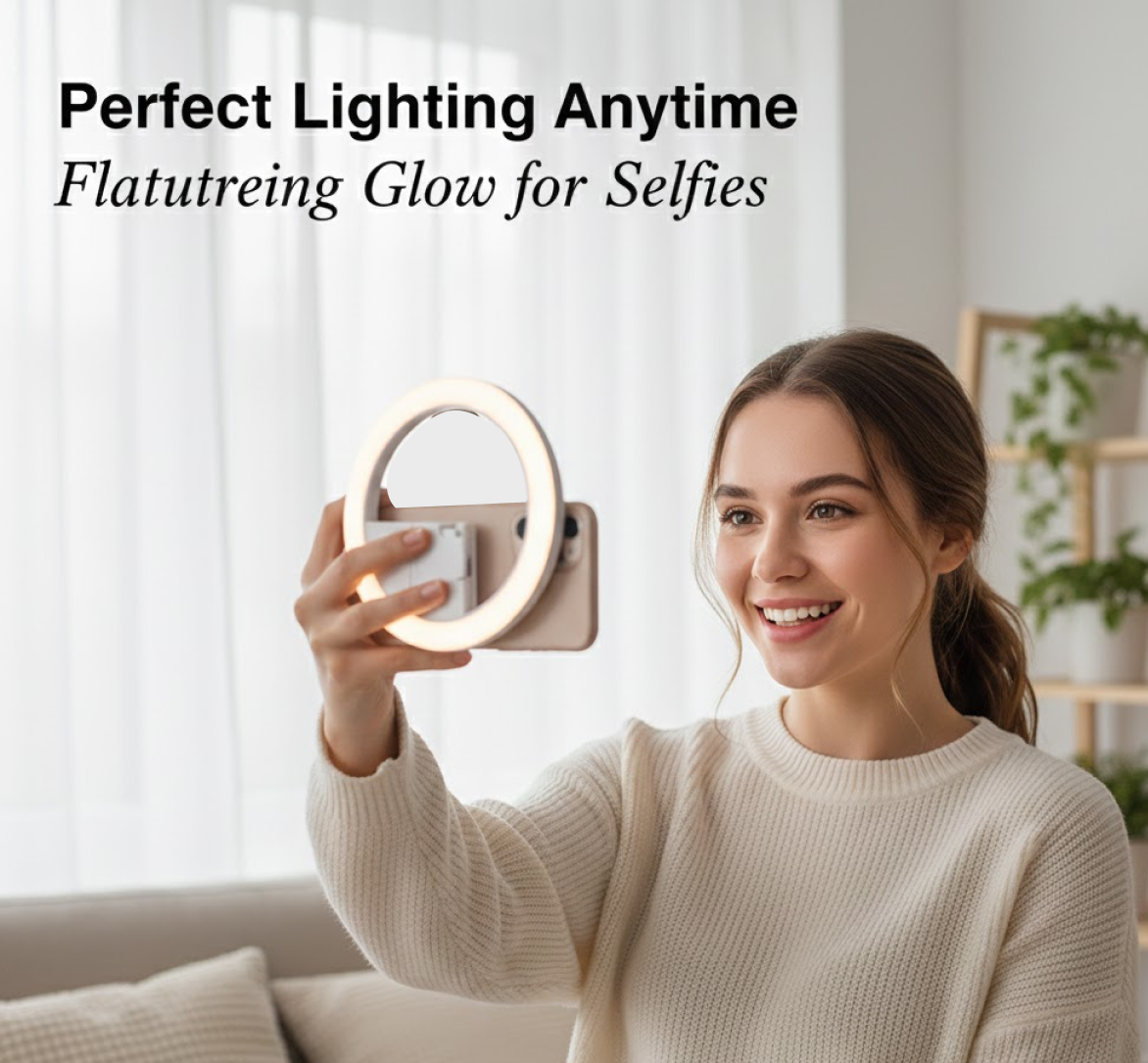 Selfie Flash Ring Light with 3 Level of Brightness (1 Pc)