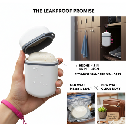 Stylish & Leak-Proof Travel Soap Box (1 Pc)