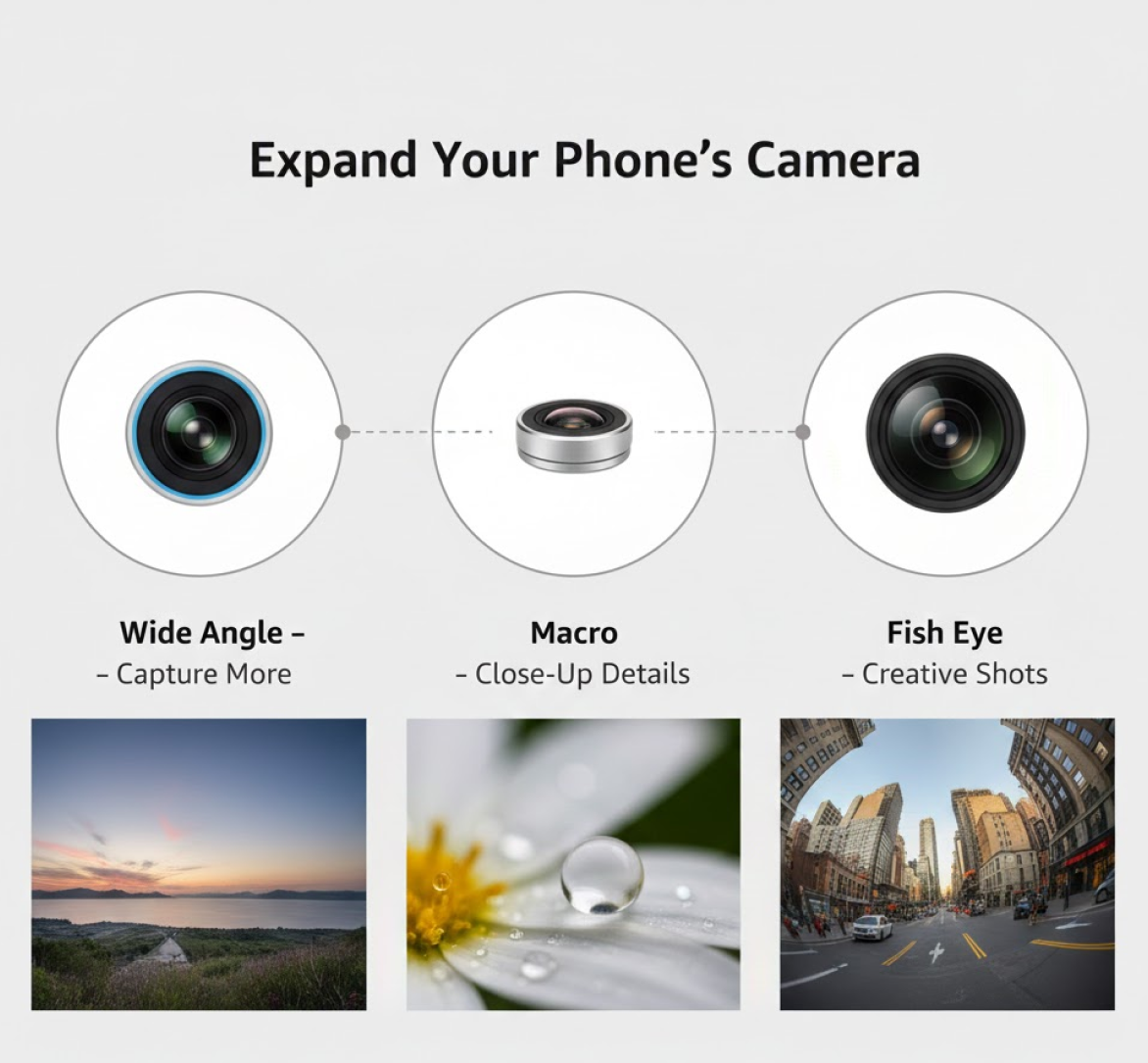 Universal Clip-On Selfie Camera Lens (1 Set)