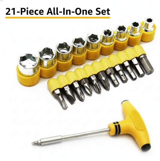 24pcs T shape screwdriver set Batch Head Ratchet Pawl Socket Spanner hand tools