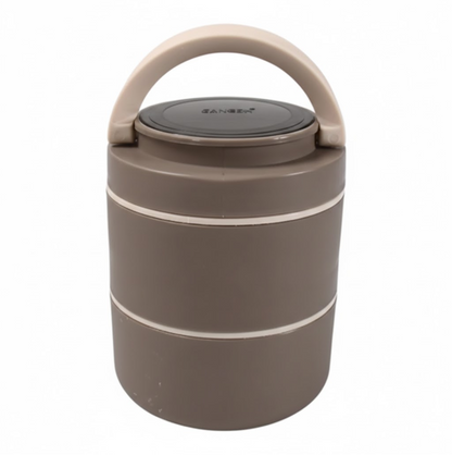 Ganesh Stack 2-Layer Stainless Steel Leak-Proof Lunch Box for Office, School, Picnic