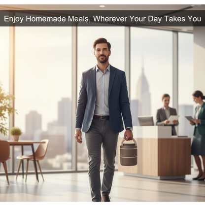 Ganesh Stack 2-Layer Stainless Steel Leak-Proof Lunch Box for Office, School, Picnic