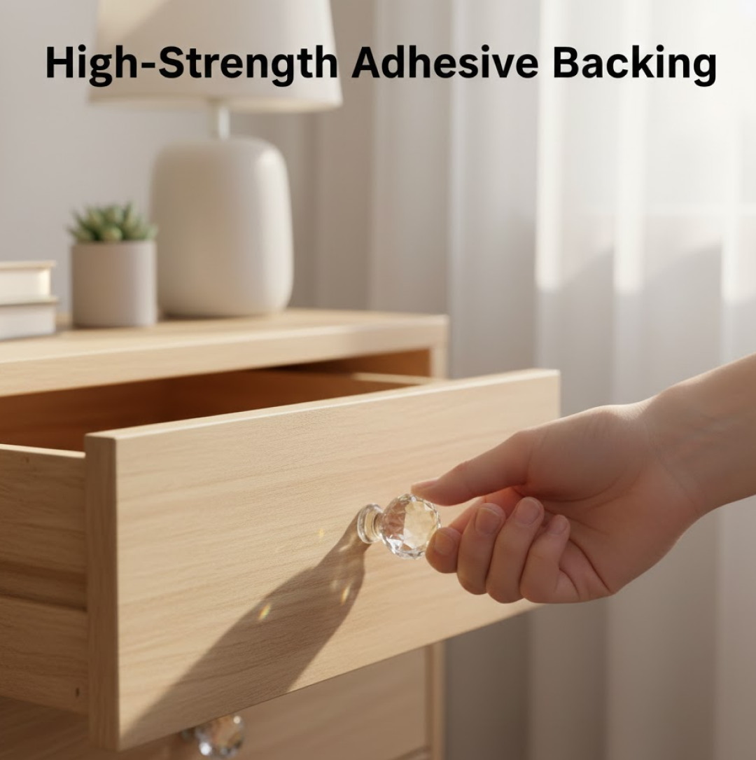 Clear Diamond Crystal Cabinet Knob & Pull Handle (1 Pc)