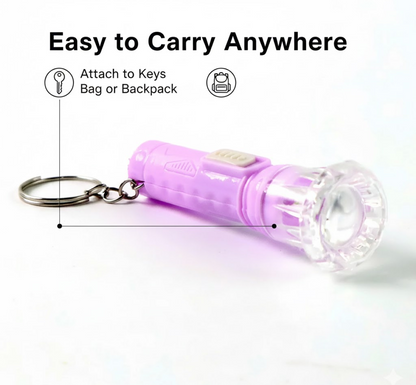 Mini LED Flashlight Keychain Torch (Mix Color & 1 Pc)